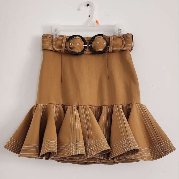 Zimmermann Dresses & Skirts - RARE! Zimmermann Ninety Six Zippy Safari Flip Skirt Size 0 XS